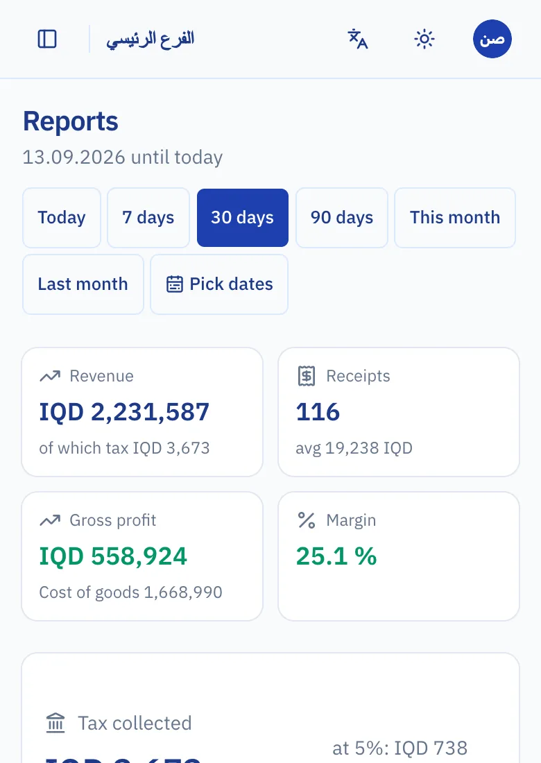 Reports for the owner