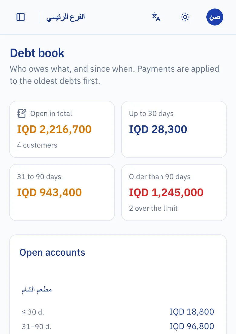 The digital debt book